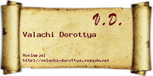 Valachi Dorottya névjegykártya